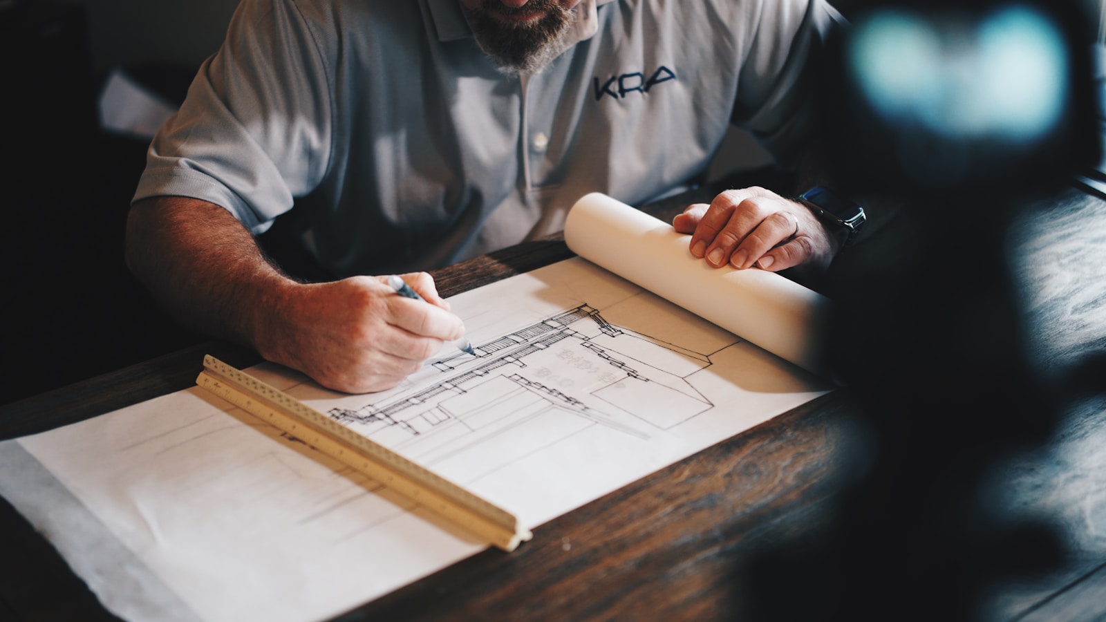 Architectural Structural Blueprint Schematic